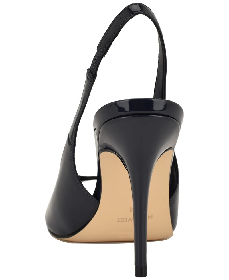 Nine West Women's Pretta Peep Toe Slingback Stiletto Sandals