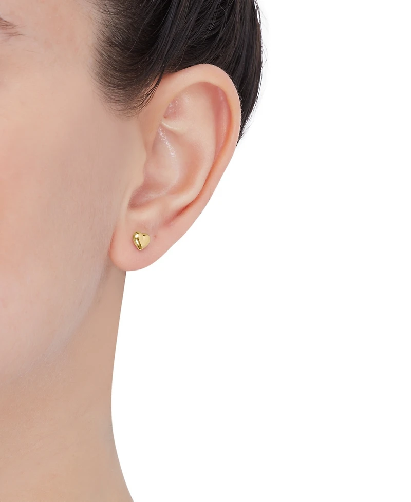 Macy's Heart Stud Earrings in 14k Yellow Gold
