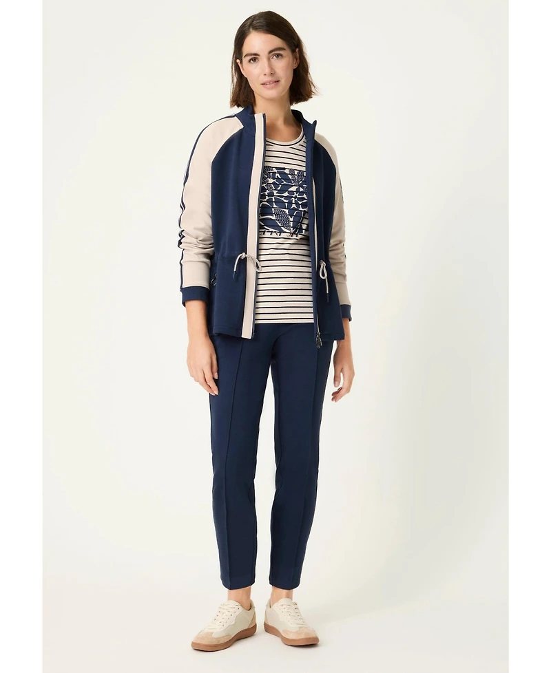 Olsen Women's Stripe & Placement Print T-Shirt