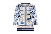 Olsen Women's Floral & Border Print T-Shirt