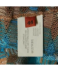 Pre-Owned Missoni Women's Blue Patterned Knit Halter Neck Midi Dress
