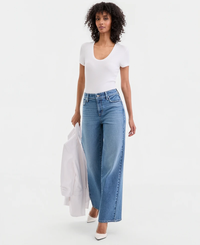 I.n.c. International Concepts Women's High-Rise Wide-Leg Jeans, Macy's Exclusive