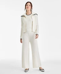 On 34th Women's Tipped Collared Zip-Up Cardigan, Macy's Exclusive