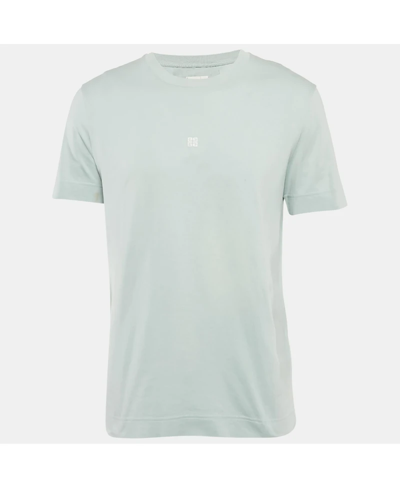 Pre-Owned Givenchy Men's Logo Embroidered Cotton Crew Neck T-Shirt