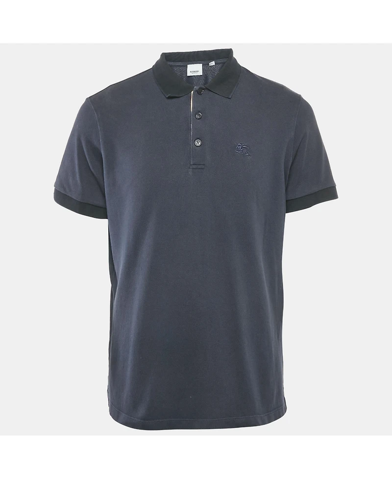 Pre-Owned Burberry Men's Logo Embroidery Cotton Pique Polo T-Shirt