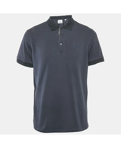 Pre-Owned Burberry Men's Logo Embroidery Cotton Pique Polo T-Shirt