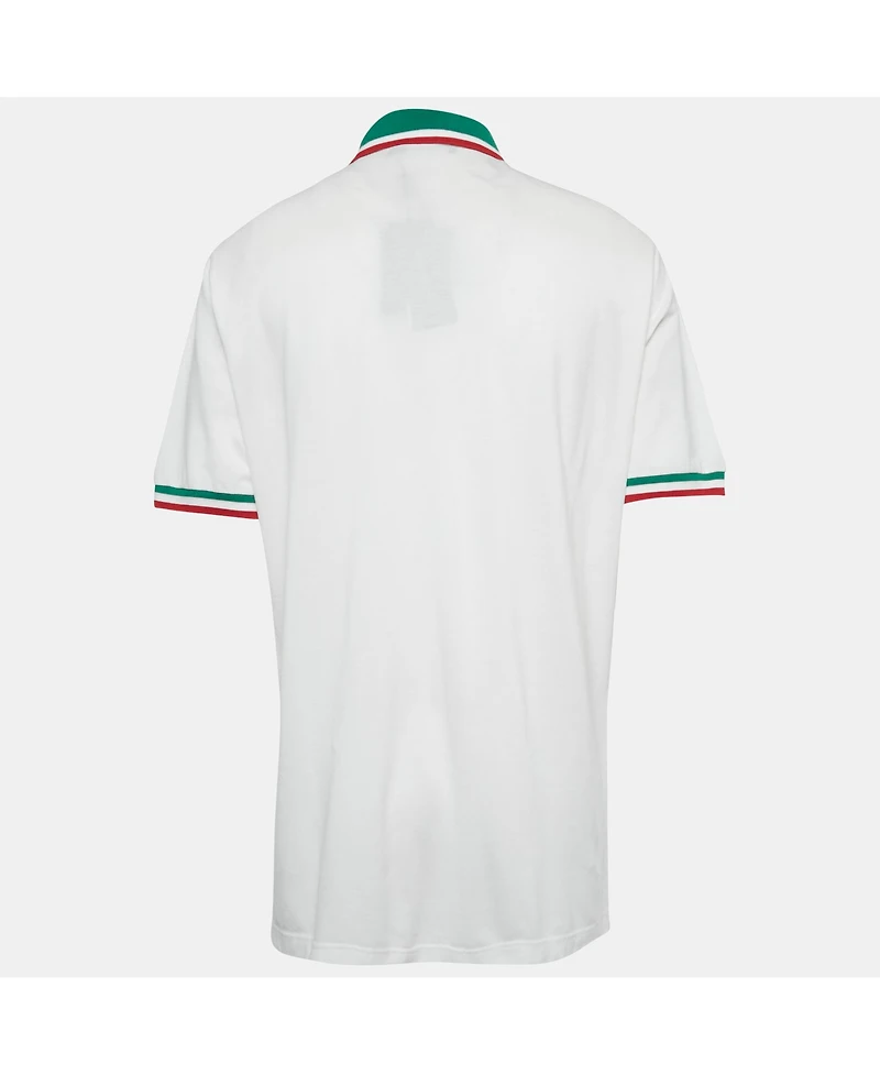 Pre-Owned Dolce & Gabbana Men's Logo Embroidered Pique Polo T-Shirt