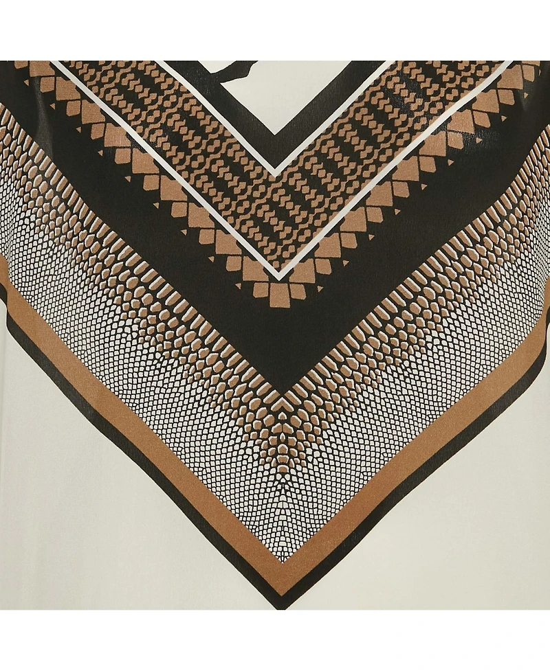 Pre-Owned Roberto Cavalli Women's Printed Silk Short Sleeve Top