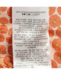 Pre-Owned Stella Mccartney Women's Orange Ditsy Floral Print Silk Trousers