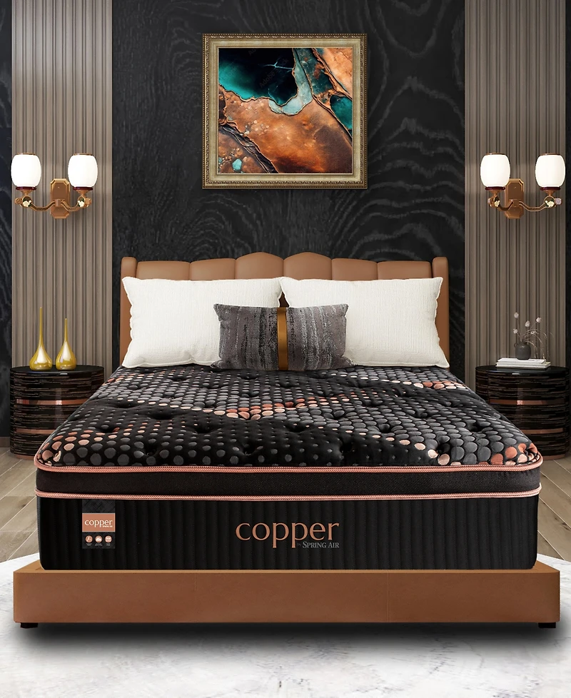 Spring Air Copper Hybrid Quilted 16.5" Cushion Firm Euro Pillow Top Mattress, Twin Xl