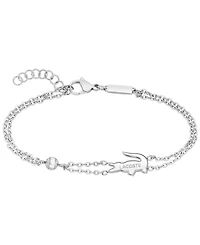 Lacoste Women's Crocodile Double Chain Bracelet