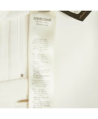 Pre-Owned Roberto Cavalli Women's White Crepe Flared Leg Pants