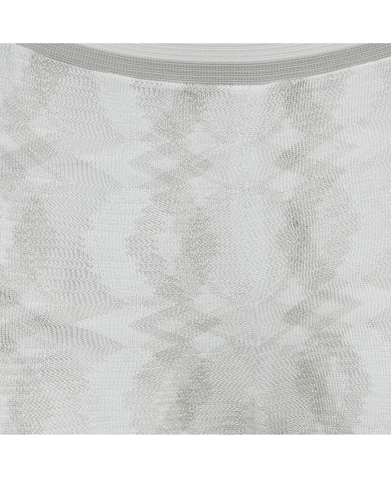 Pre-Owned Missoni Women's White Patterned Rib Knit Band Leggings