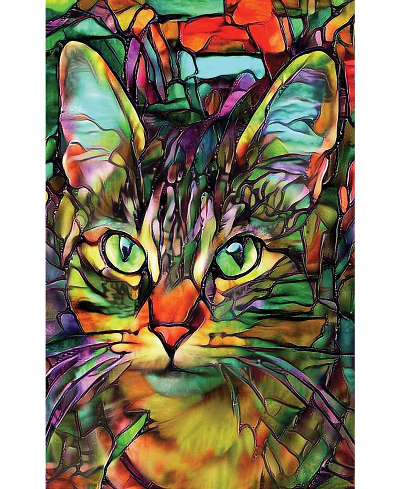 SunsOut Cookie Stained Glass Cat 550 piece Jigsaw Puzzle for Adults