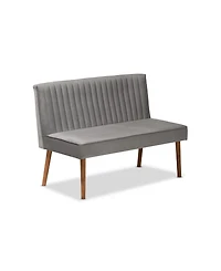 Baxton Studio Alvis 3-Pc. Wood Mid-Century Dining Nook Set