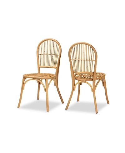 Furniture Wina 2-Pc. Rattan Bohemian Chair Set