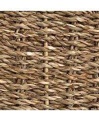 Household Essentials Handwoven Paper Rope Rectangular Storage Basket, Black