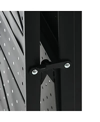 Household Essentials Metal 3-Tier Foldable Utility Rack, Black