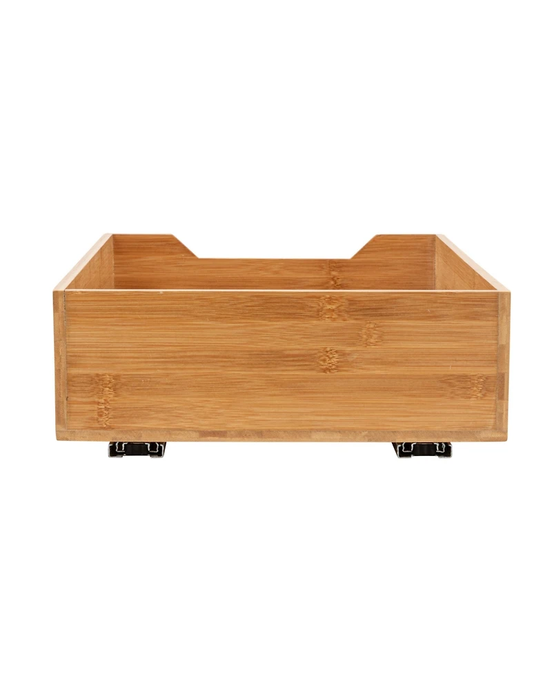 Household Essentials Glidez Bamboo Pull-Out Storage Organizer, 1-Tier Design, Natural