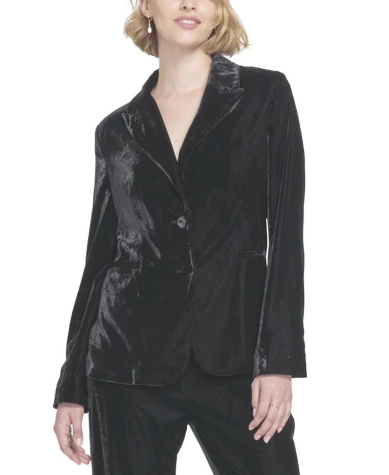 Elle Collection Women's Velvet Blazer Jacket
