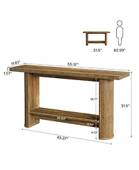 Tribesigns 55-Inch Modern Console Table, Narrow Sofa Table for Hallway, Wooden Entrance Table