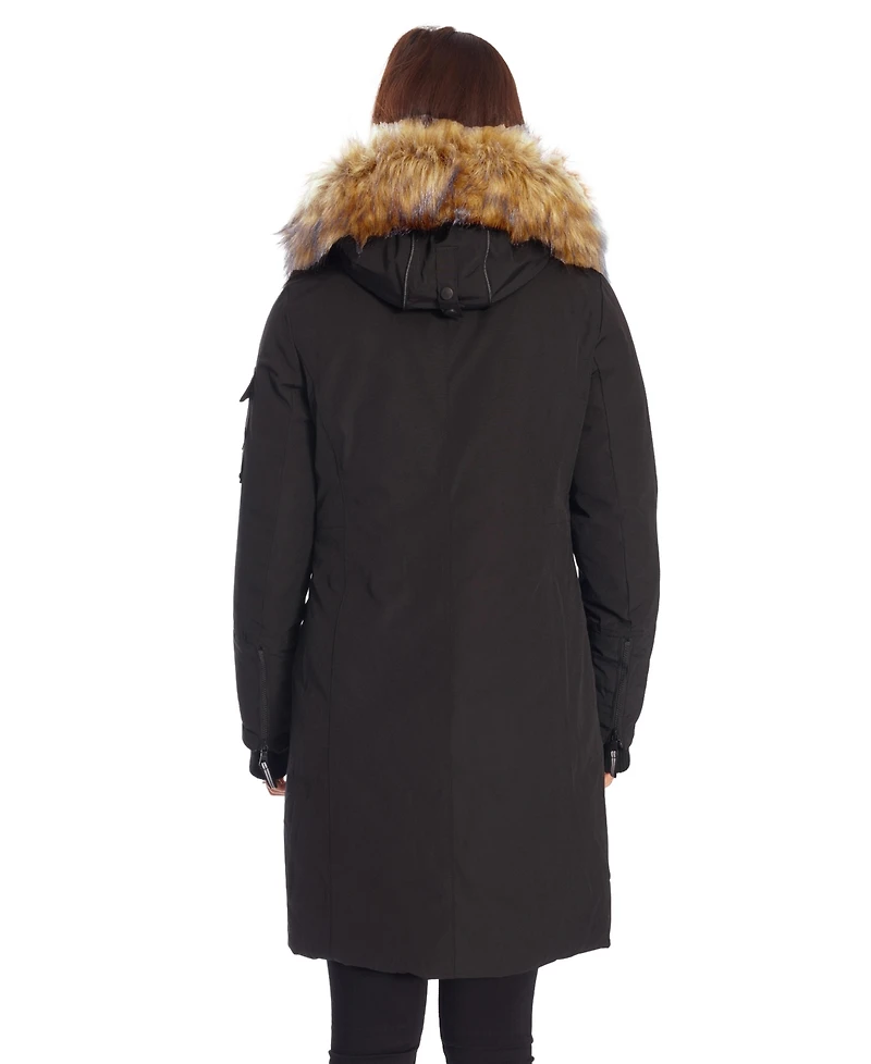 Alpine North Women's Laurentian | Long Parka Winter With Faux Fur Hood