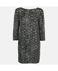 Pre-Owned Zadig & Voltaire Women's Deluxe Black/gold Sequin Rousse Mini Dress