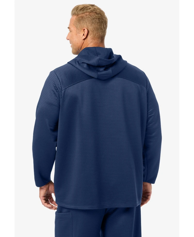 KingSize Big & Tall Performance Dot Full-Zip Hoodie