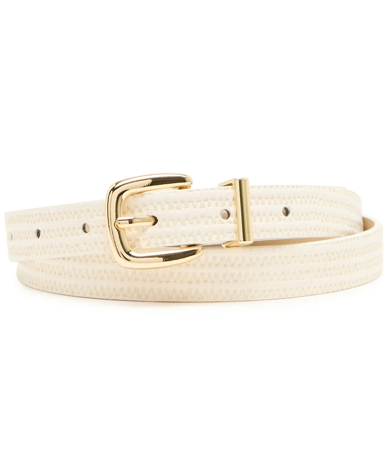 Steve Madden Women's Faux Suede 3-Pc Wide Reversible Belt