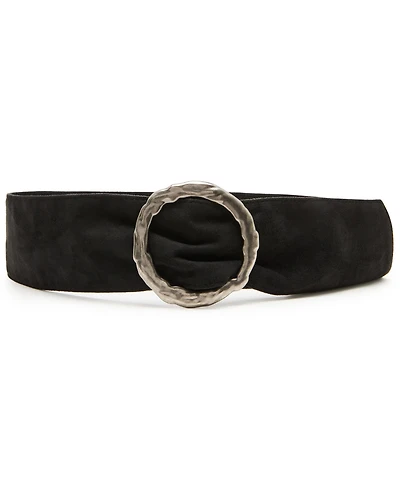 Steve Madden Women's Hammered Circle Buckle Sash Belt