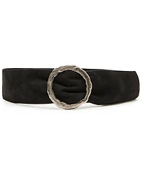 Steve Madden Women's Hammered Circle Buckle Sash Belt