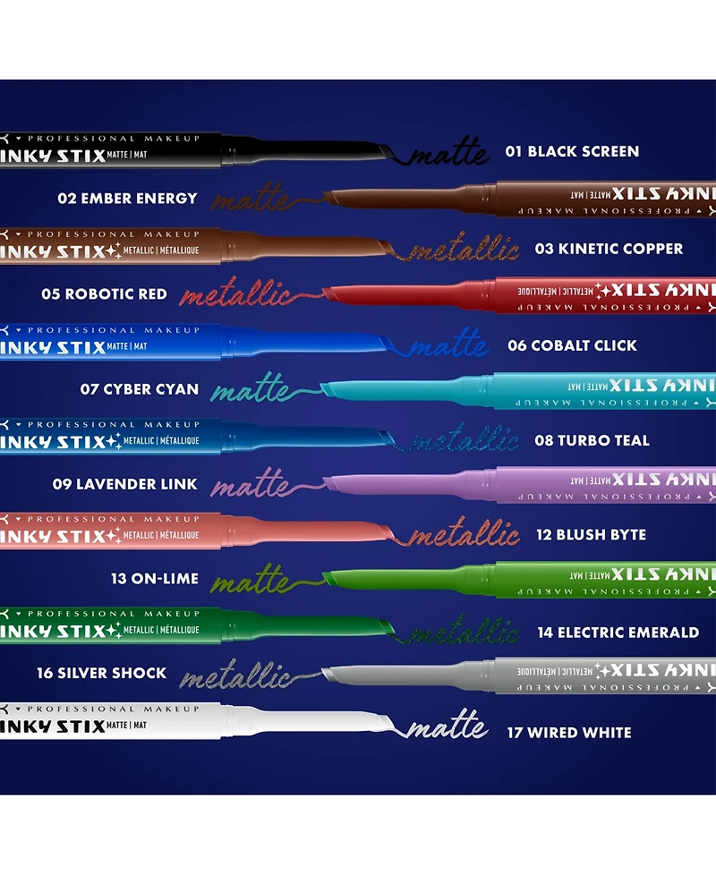 Nyx Professional Makeup Epic Inky Stix Mechanical Cream Gel Eyeliner, 0.003 oz.