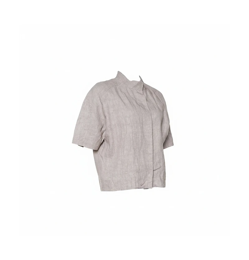 Pre-Owned Marni Women's Pre-Owned Isabel Marant Silk Embellished Collar Half Sleeve Top