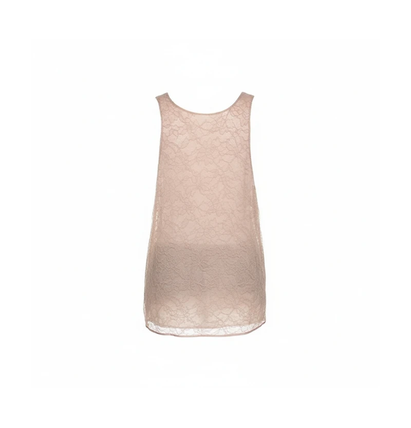Pre-Owned Chloe Women's Beige Lace Sleeveless Top