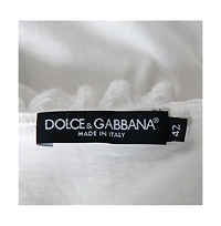 Pre-Owned Dolce & Gabbana Women's Pre-Owned Dolce and Gabbana Knit Lace Trim Tie Detail Top
