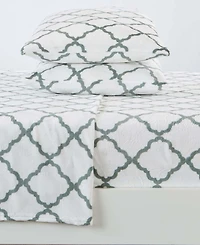 Linery & Co. Ultra-Soft Printed Velvet Plush Sheet Set
