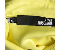 Pre-Owned Love Moschino Women's Yellow Printed Sleeveless Shirt