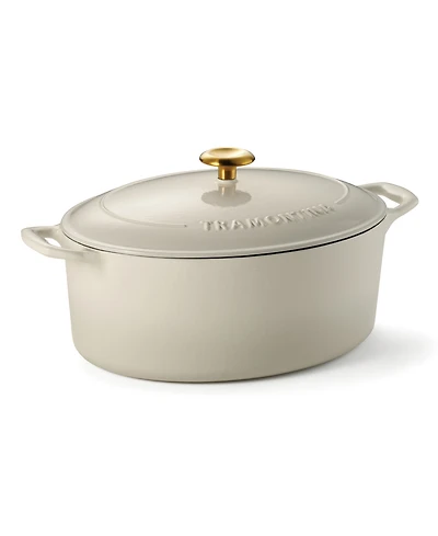 Tramontina Cast Iron 7-Quart Oval Dutch Oven Pot with Lid