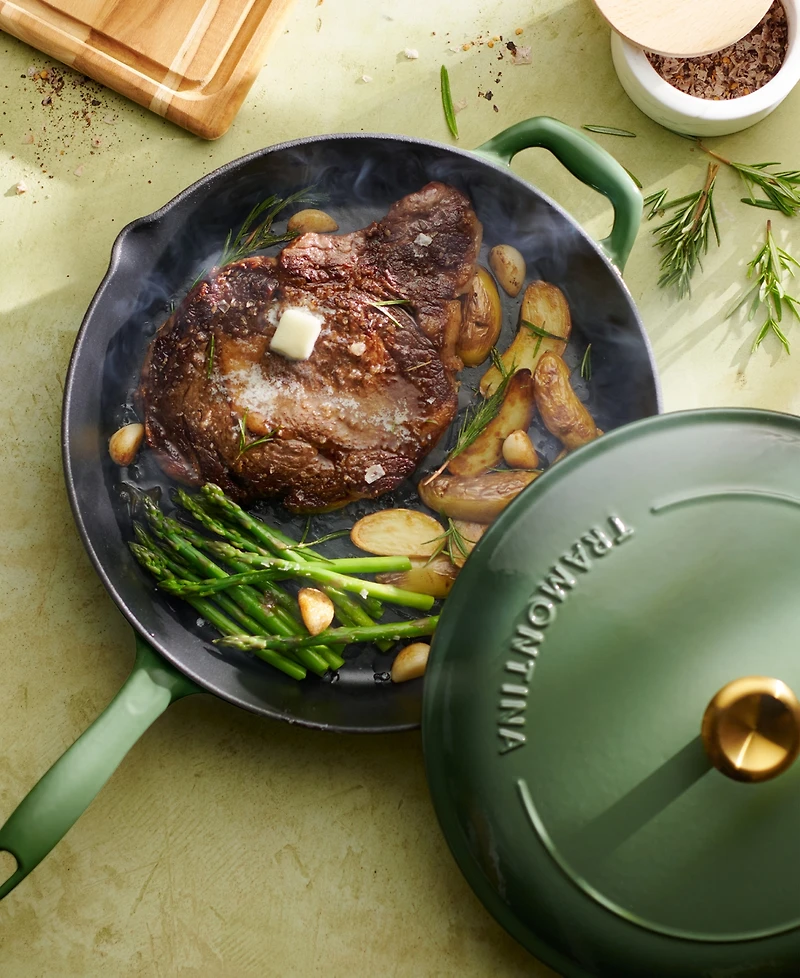 Tramontina Bestow Enameled Cast Iron 12" Skillet with Lid