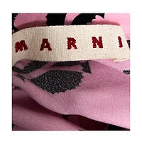 Pre-Owned Marni Women's Crepe Abstract Print Dual Collar Sleeveless Top