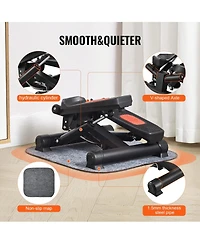 Mecale Mini Stair Stepper, Hydraulic Twist Stepper with Resistance Bands and Lcd Monitor for Home Exercise