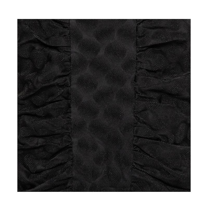 Pre-Owned Dolce & Gabbana Women's Black Jacquard Draped Detail Pencil Skirt