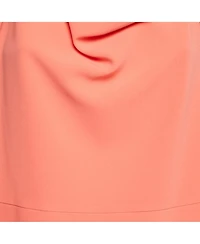 Pre-Owned Balenciaga Women's Orange Crepe Sleeveless Midi Dress