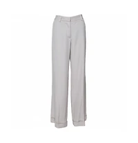 Pre-Owned Stella Mccartney Women's Ecru Silk Blend Wide Leg Trousers