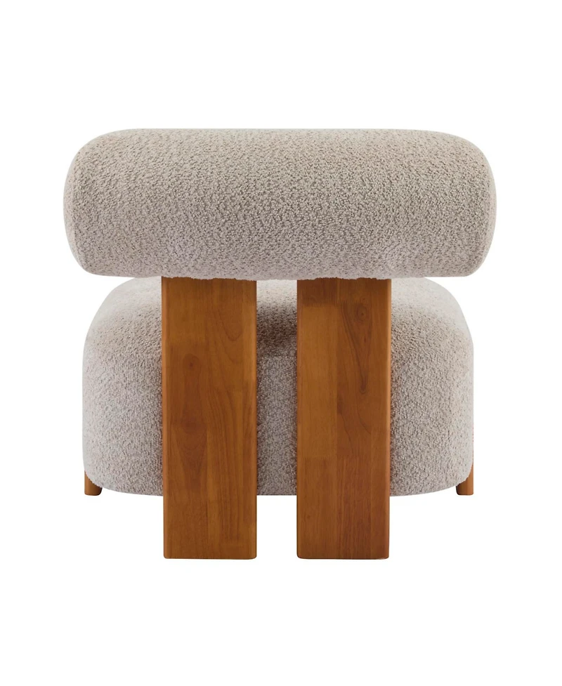 Streamdale Furniture Modern Boucle Lounge Chair with Solid Wood Frame