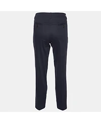 Pre-Owned Moschino Women's Cheap And Chic Black Cotton Tailored Trousers