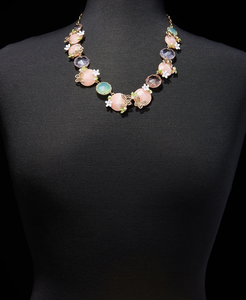 lonna & lilly Butterfly & Mixed Stone 16" Statement Necklace
