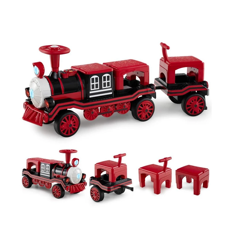 Hongge 3 Seater Trackless Ride On Train Set with Removable Chairs