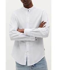 Scalpers Men's Striped Linen Mao Shirt