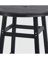 WestinTrends Outdoor 35" Hdpe Round Patio Bar Height Table